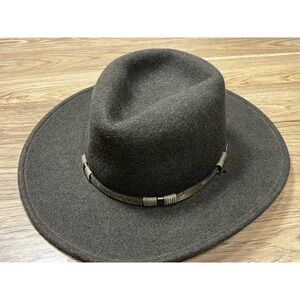 STETSON Half Dome Hat Crushable 100% Wool Water Repellent Size S USA Western